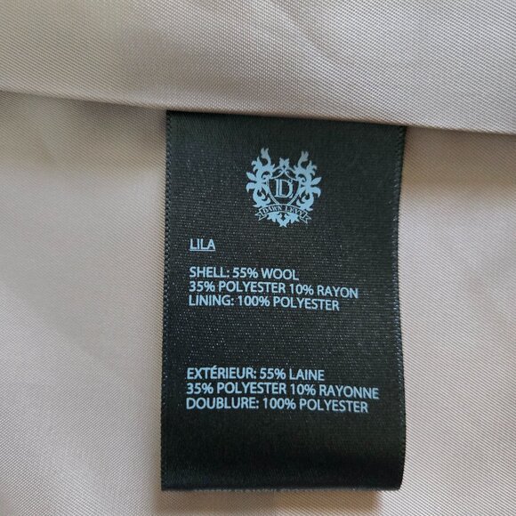 DAWN LEVY Lila two- tone colorblock wool blend coat - Picture 6 of 14